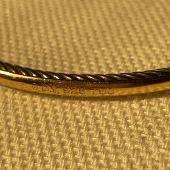 David Yurman 18k & .925 Twisted bracelet - Picture 8 of 10